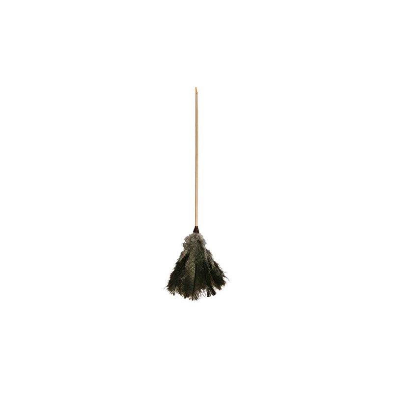 Tradineur - Plumero de plumas de avestruz 70 cm, mango de plástico