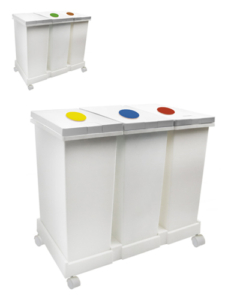 Set Cubo Papelera Trix Selectivo 3 x 20L con ruedas