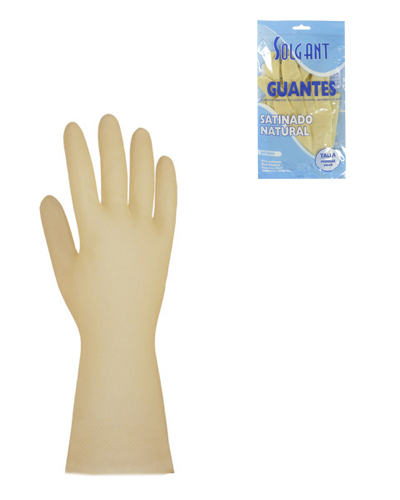 Guantes de látex satinado para limpieza general